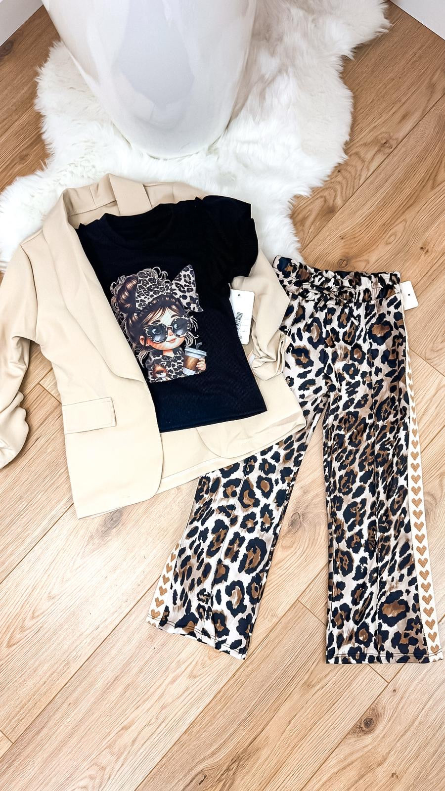 Kids broek Hartjes print