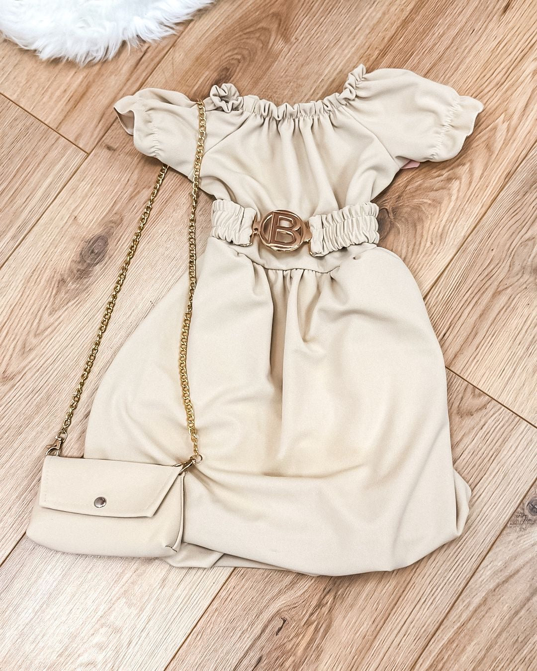 Kids jurk Nikki beige