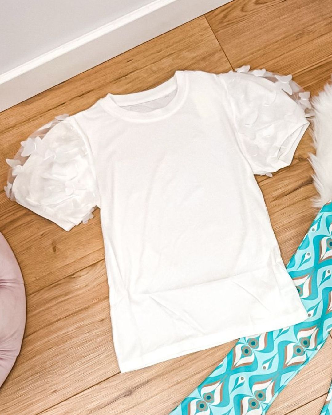 Kids top Vlinder off white