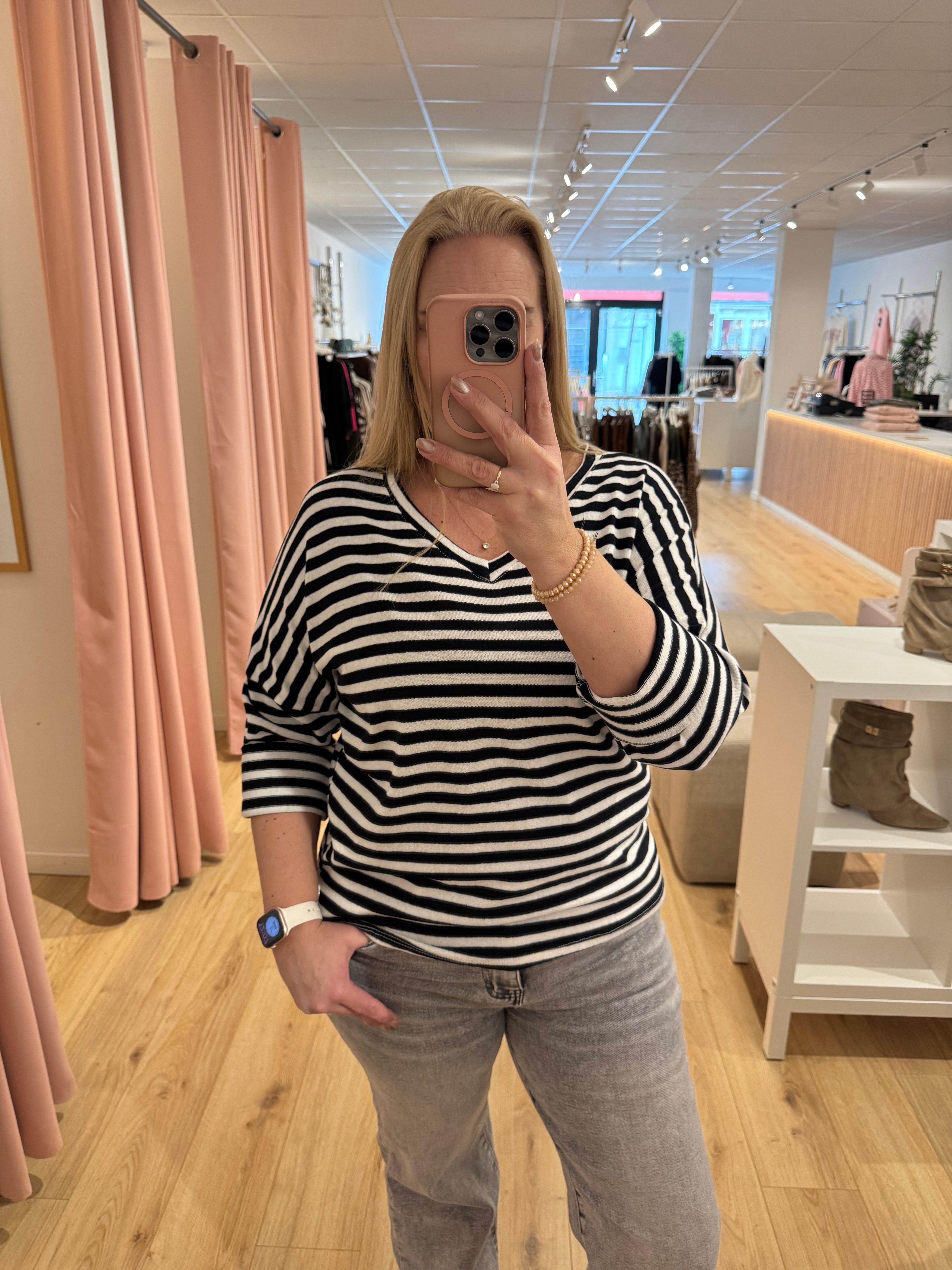 Top Zwart/creme 0043