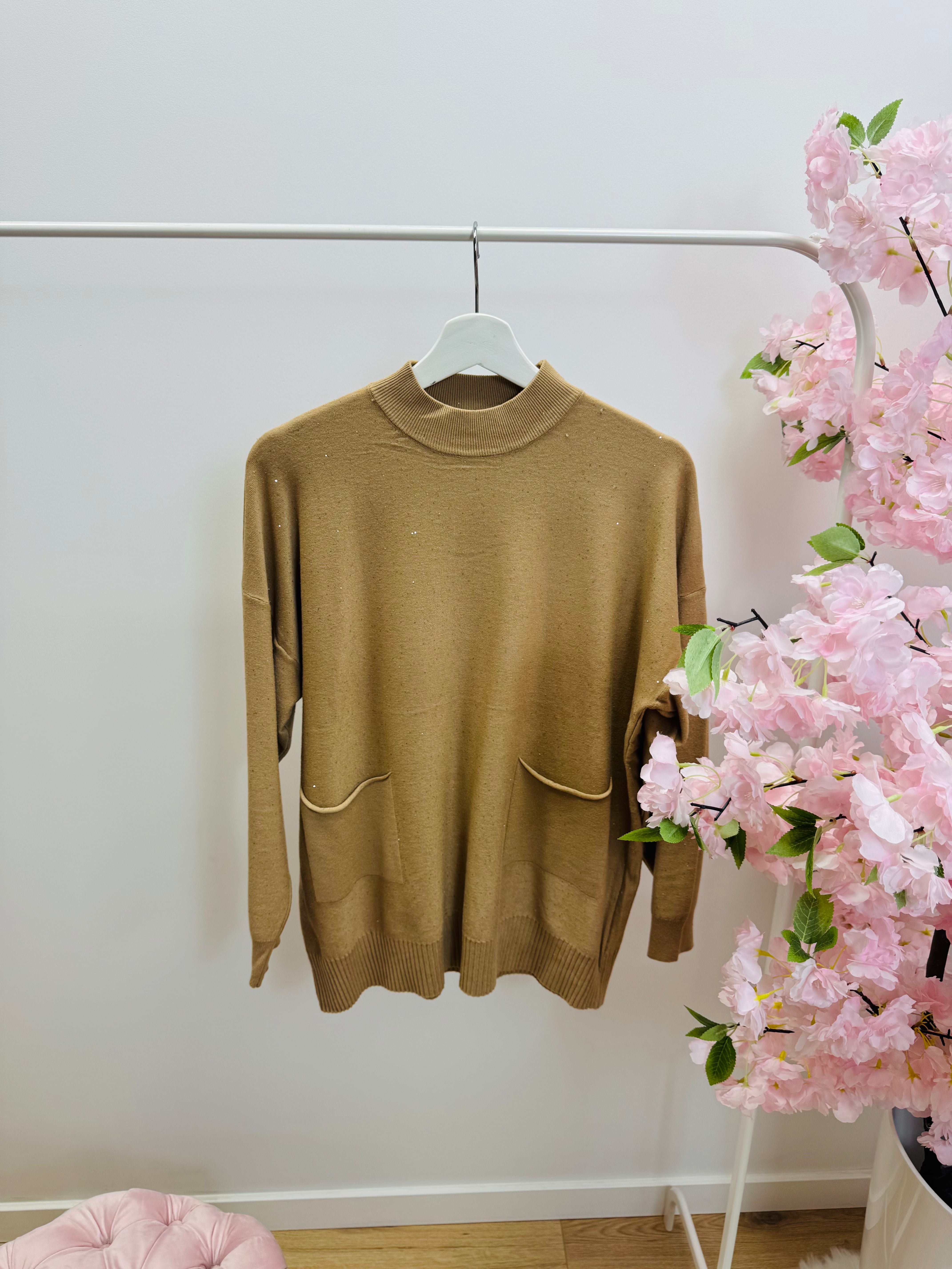 Trui glitter beige 0017