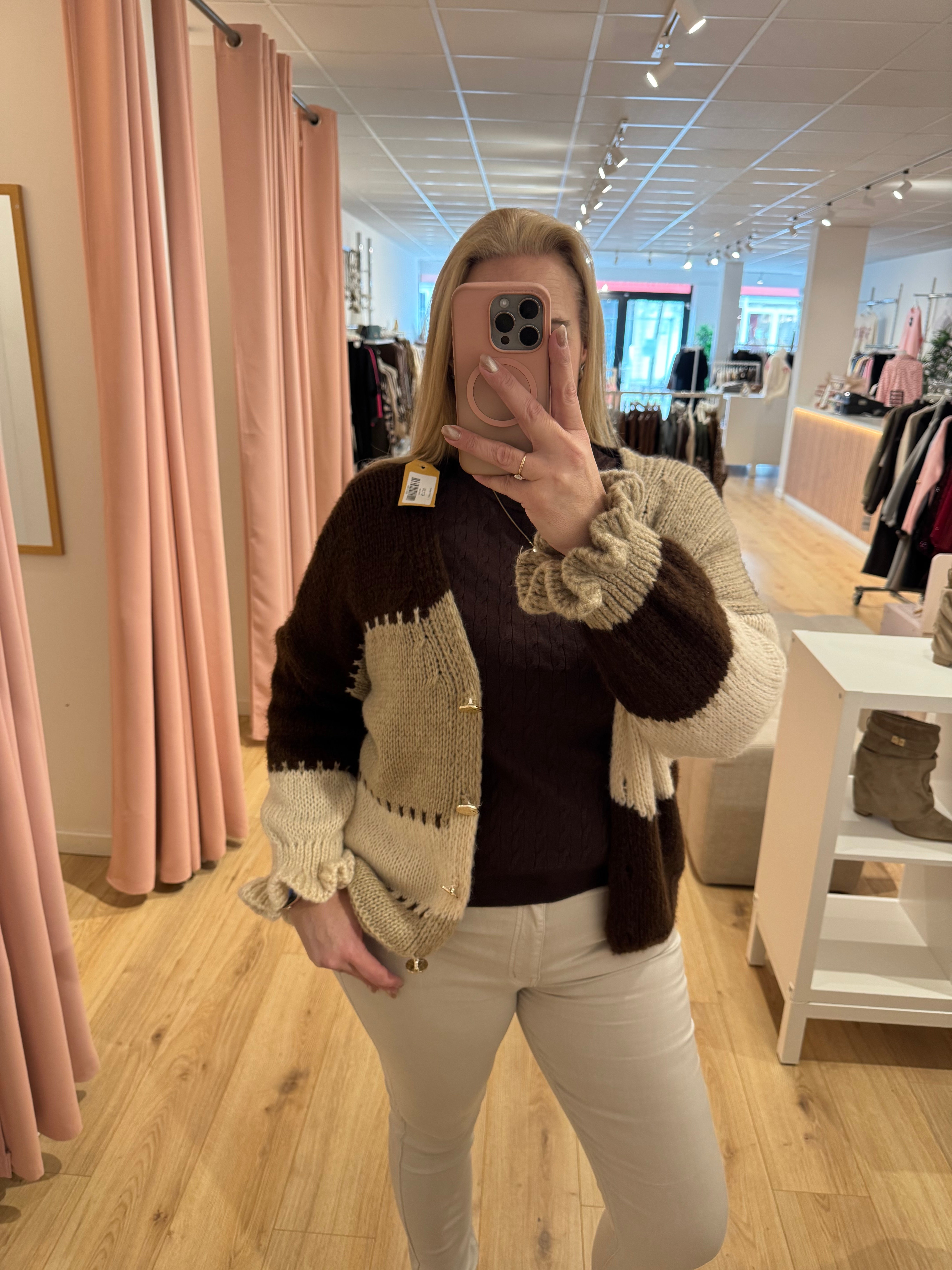 Vest beige/bruin 0033
