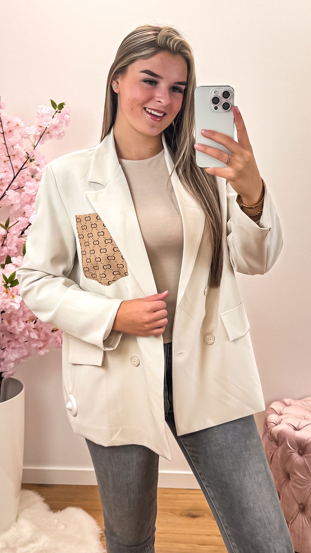 Miss D blazer Gigi beige