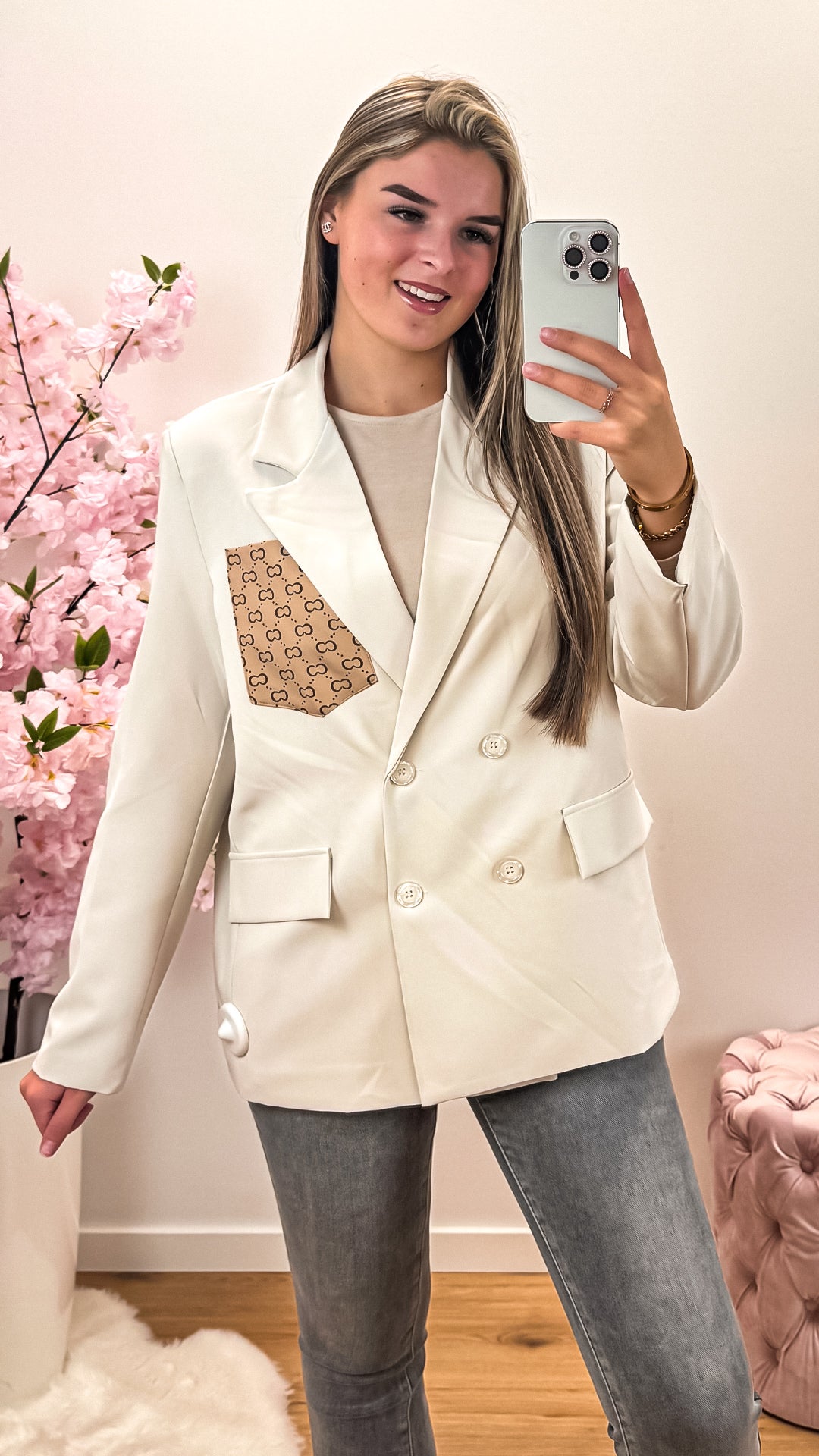 Miss D blazer Gigi beige