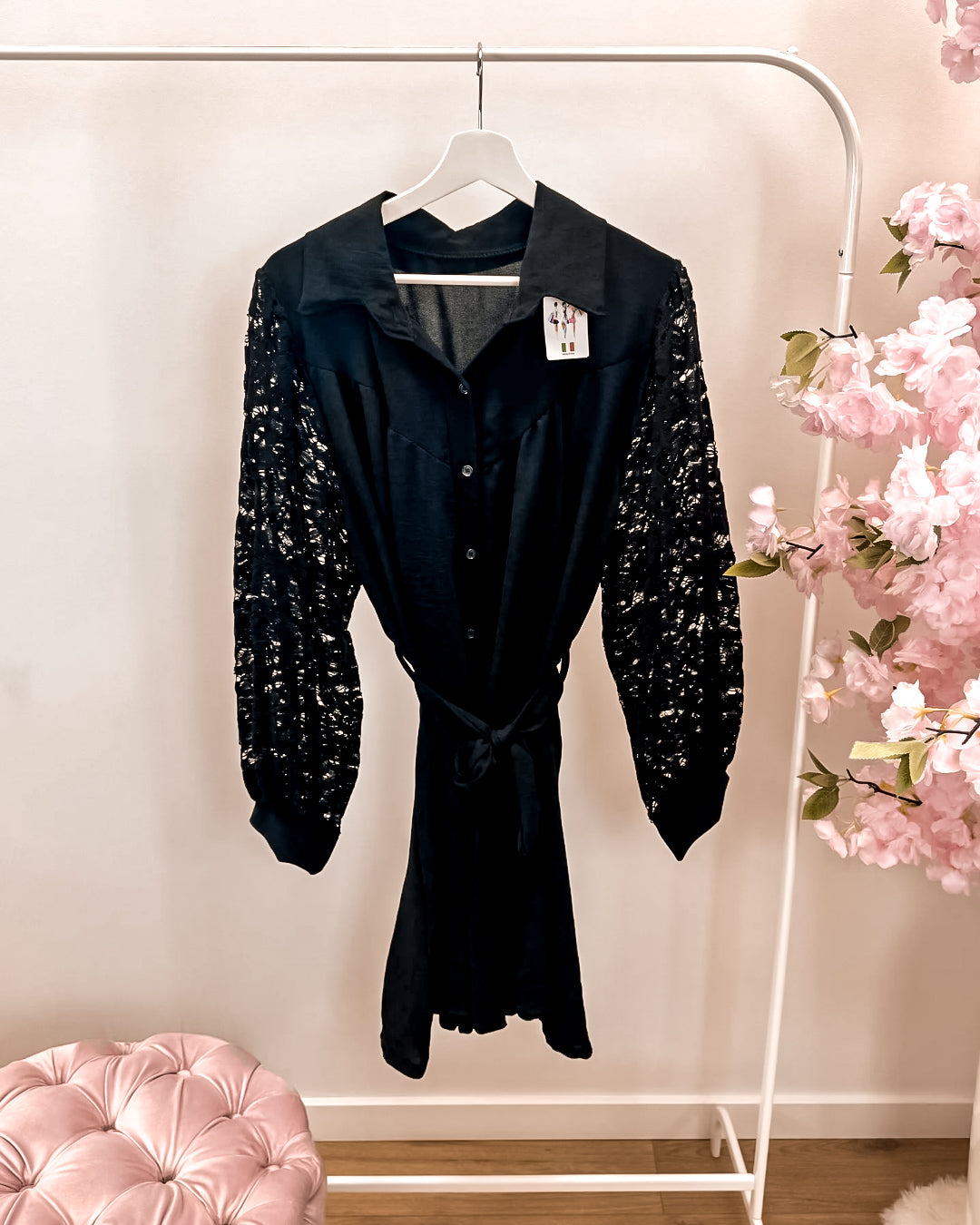 Blouse/Jurk Tessa zwart (44-50)