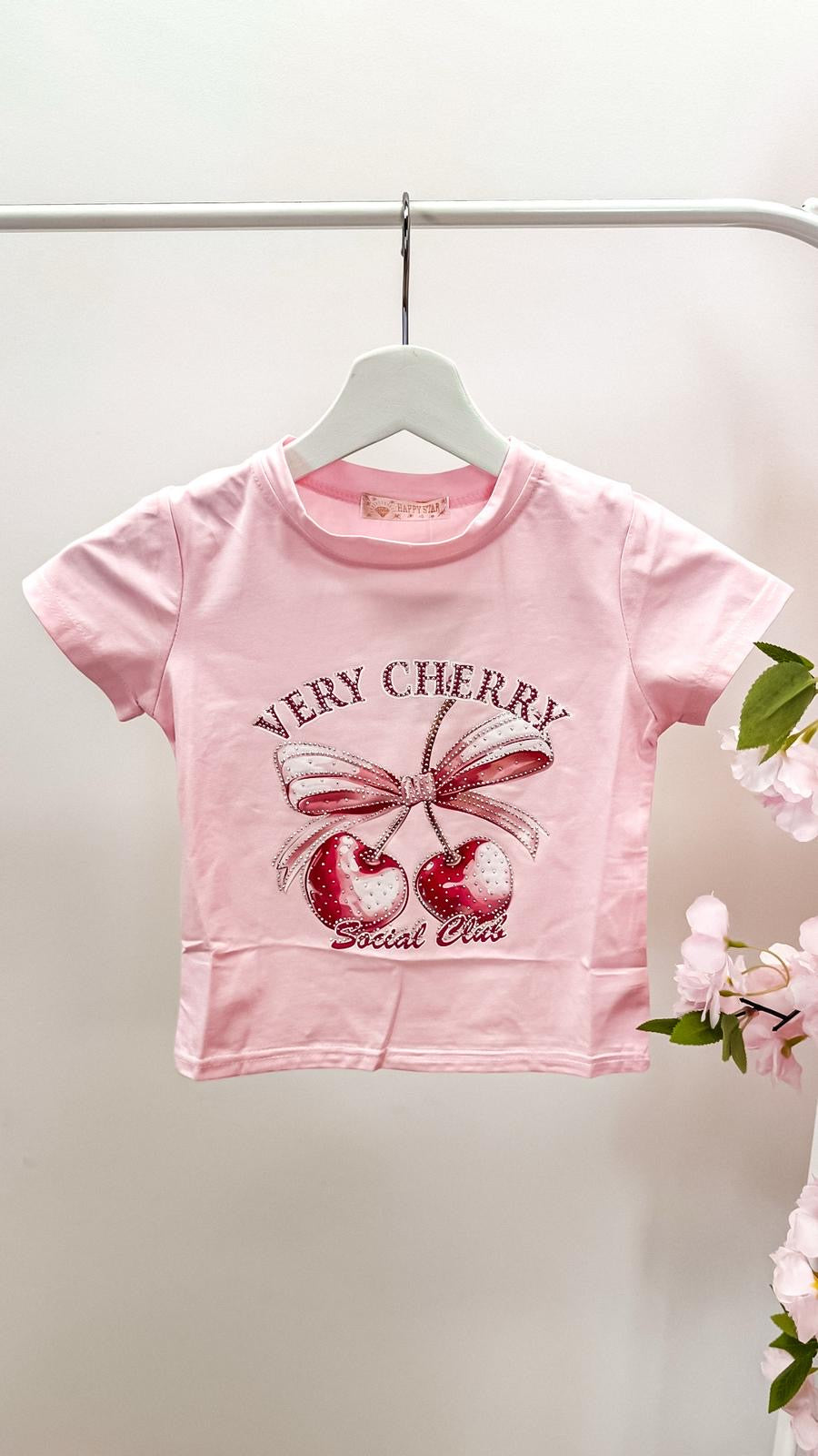 Kids top Cherry roze