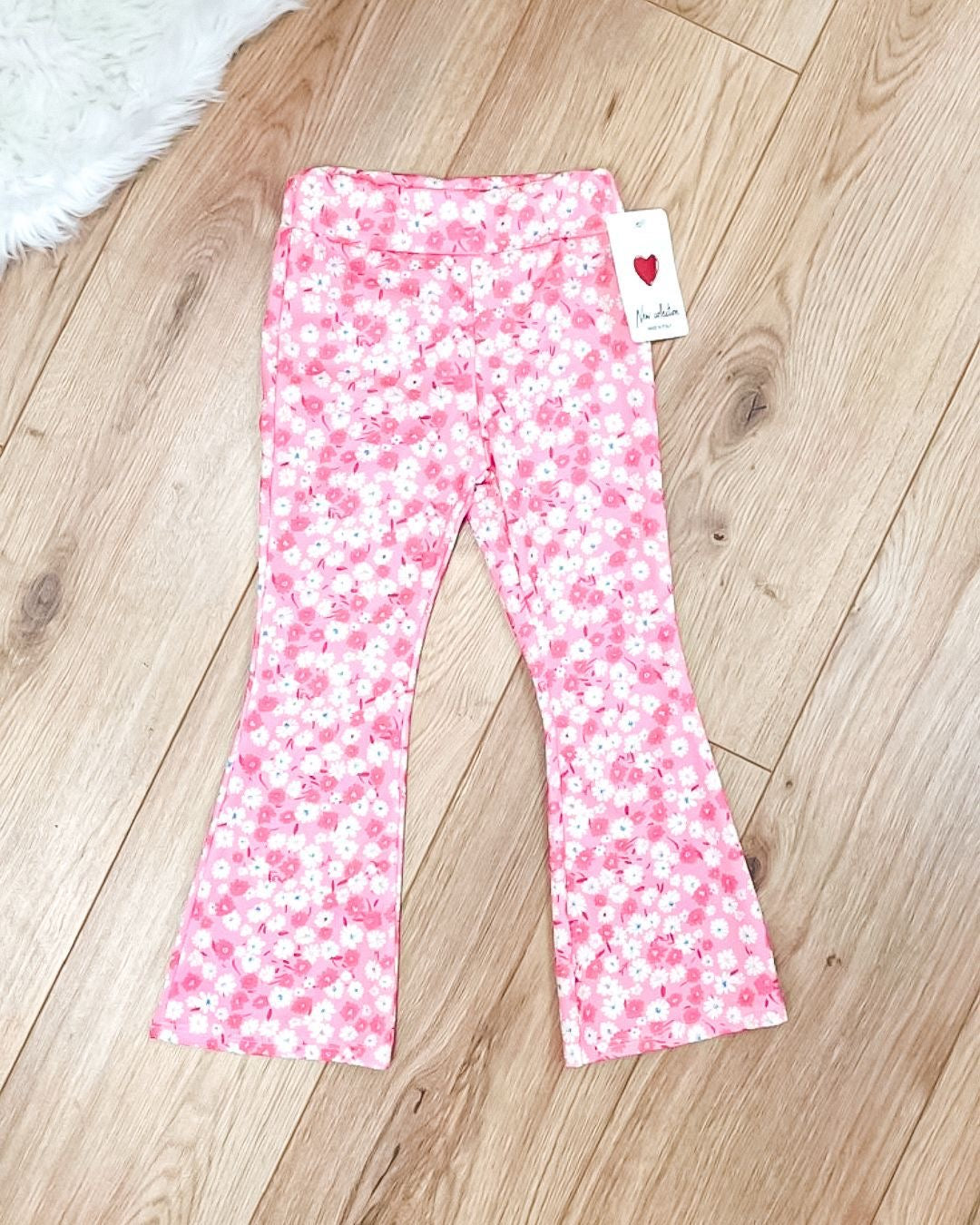 Kids broek Bloem roze