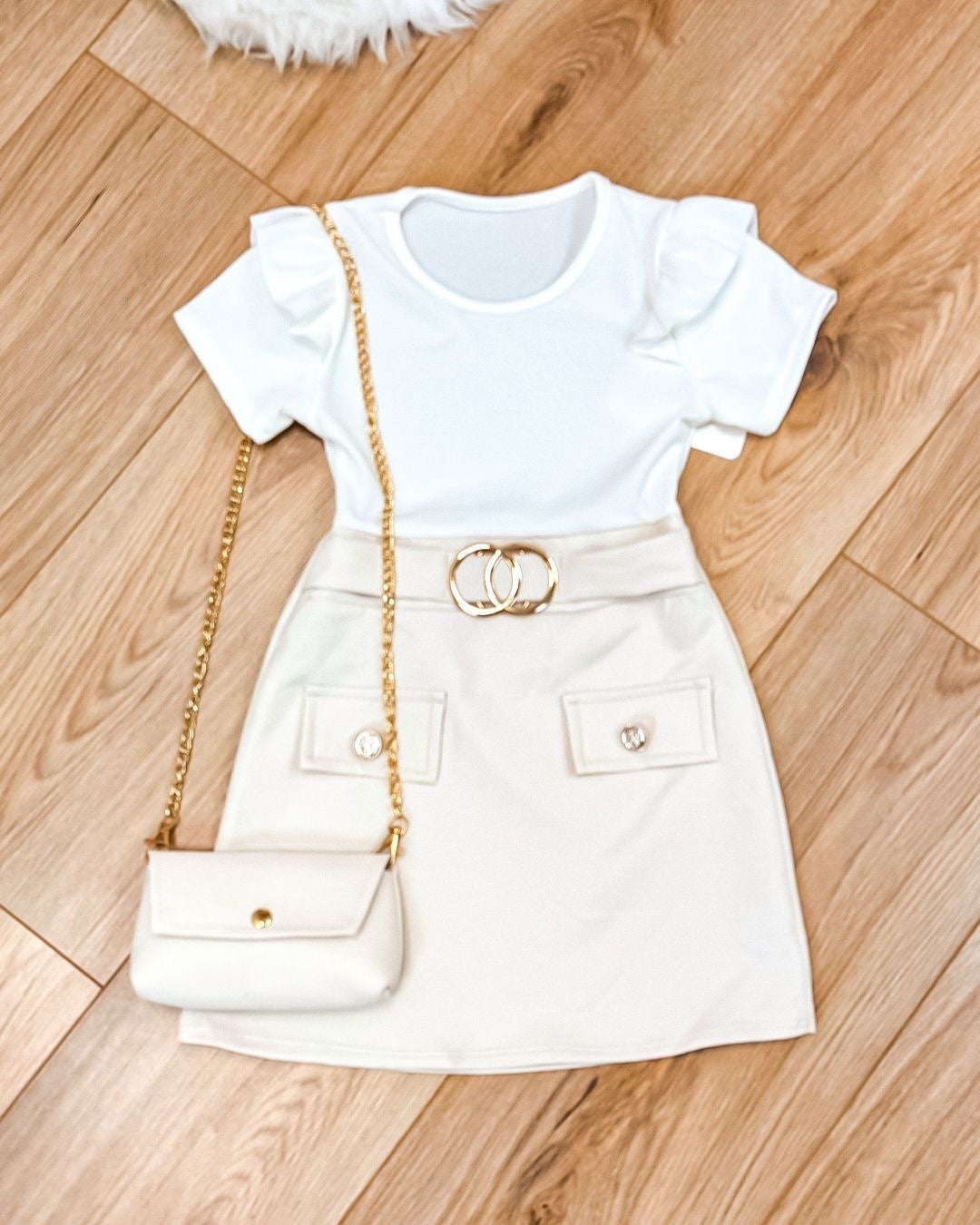 Kids jurk Nina beige