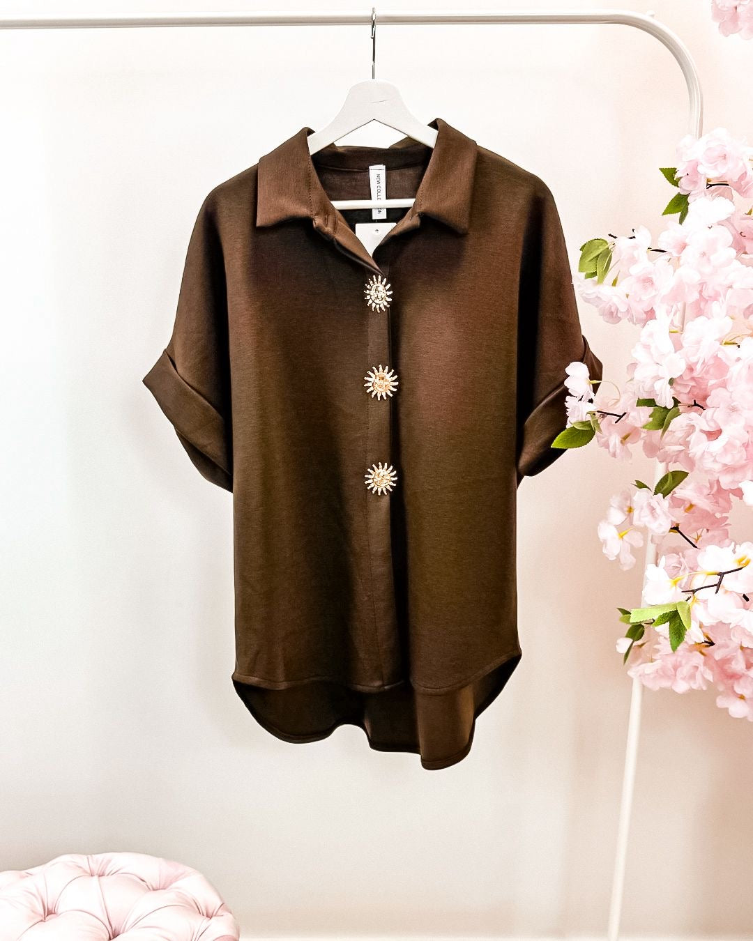 Blouse/vest Zon bruin (t/m 44/46)