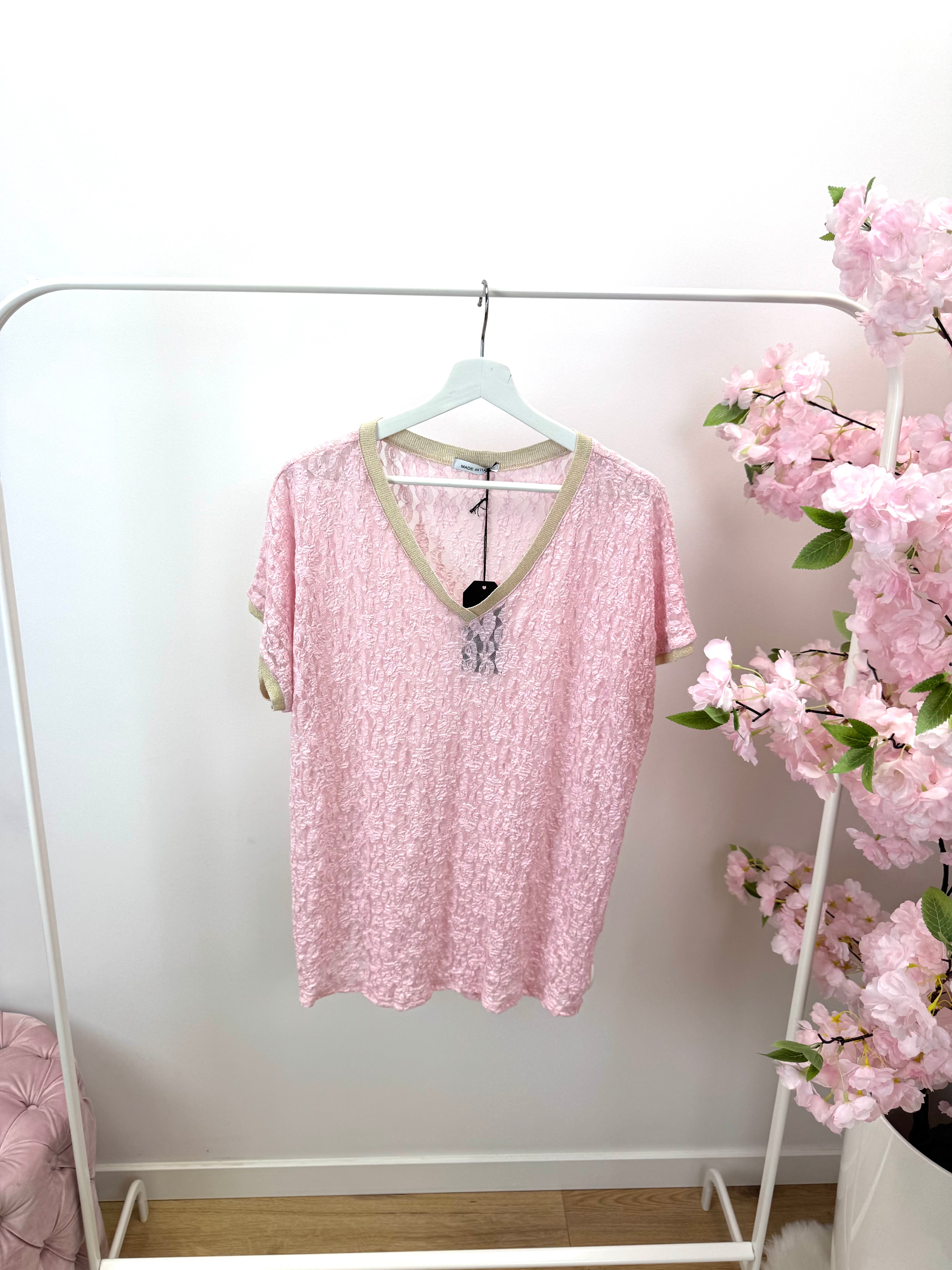 Top roze/goud 0387