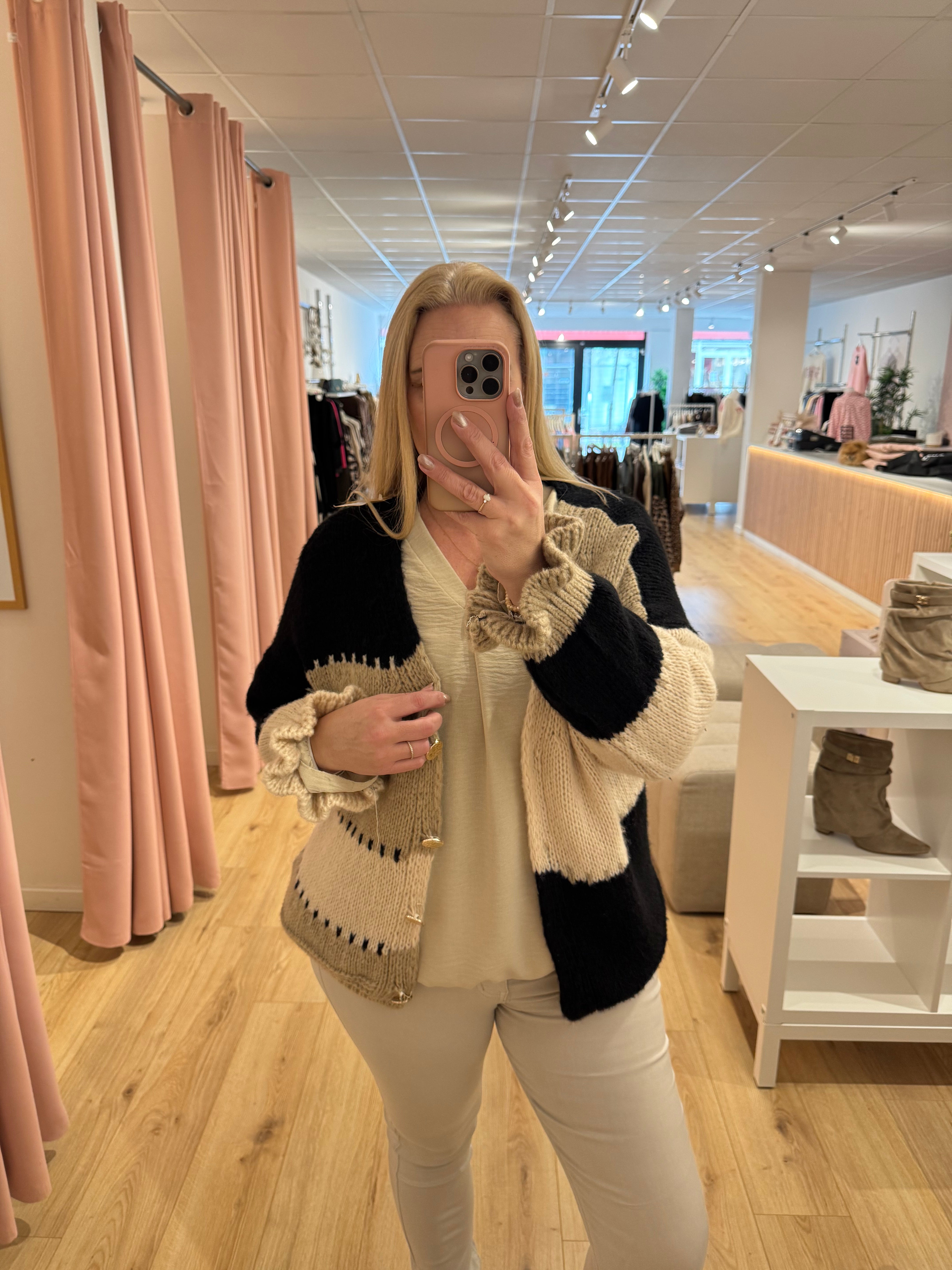 Vest beige/zwart 0034