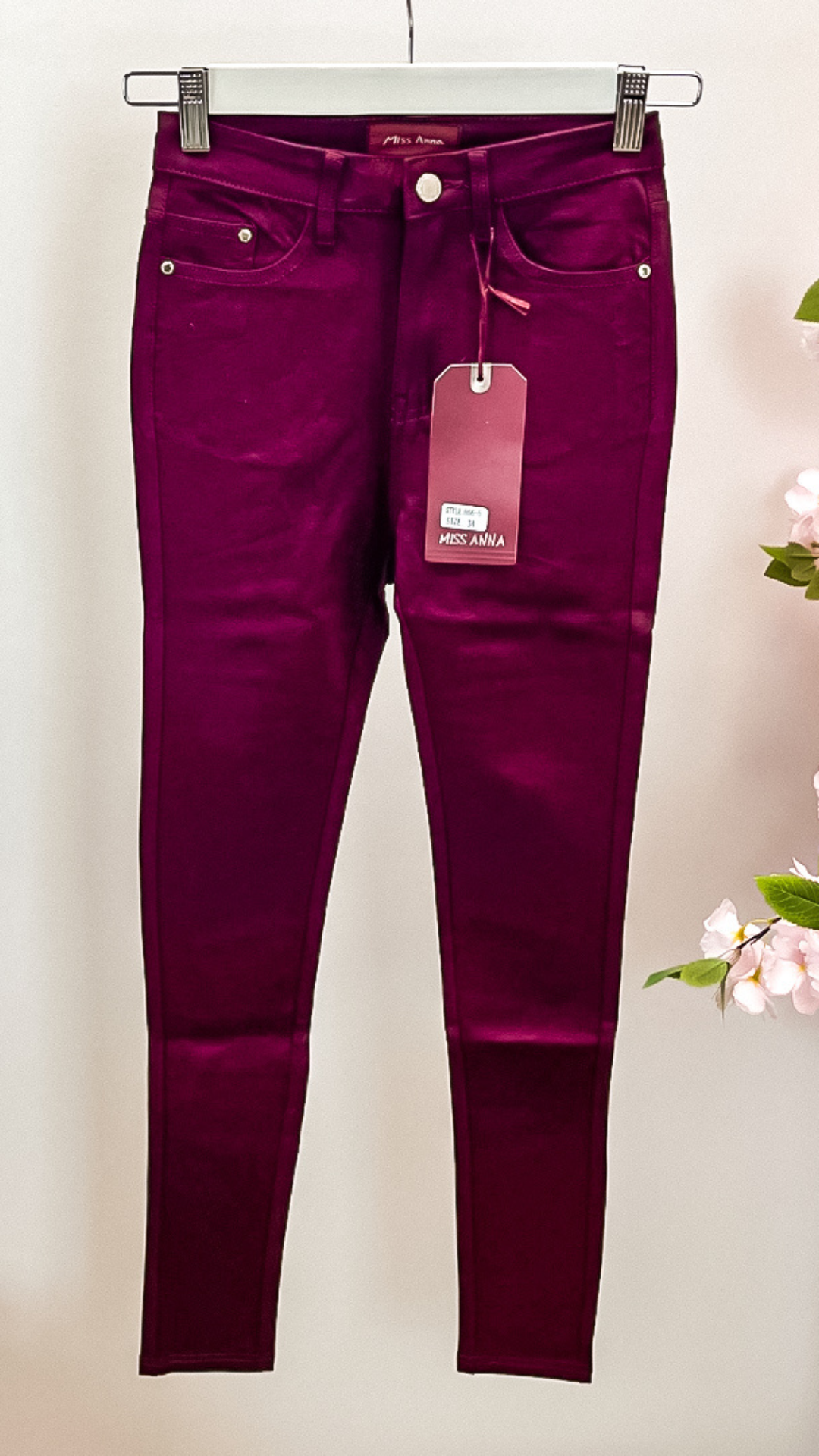 Broek Miss Anna bordeaux