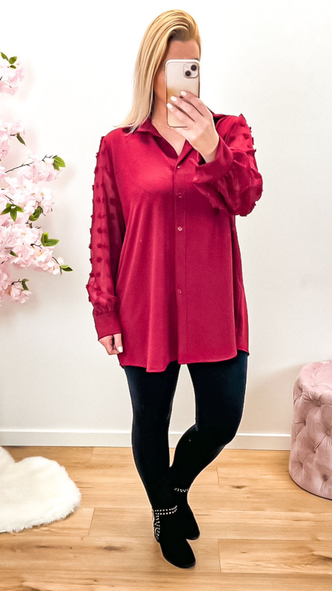 Blouse Olivia rood