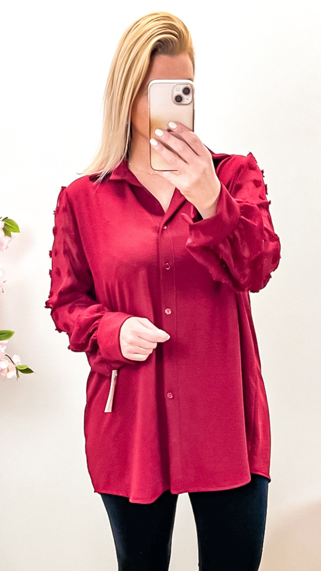 Blouse Olivia rood