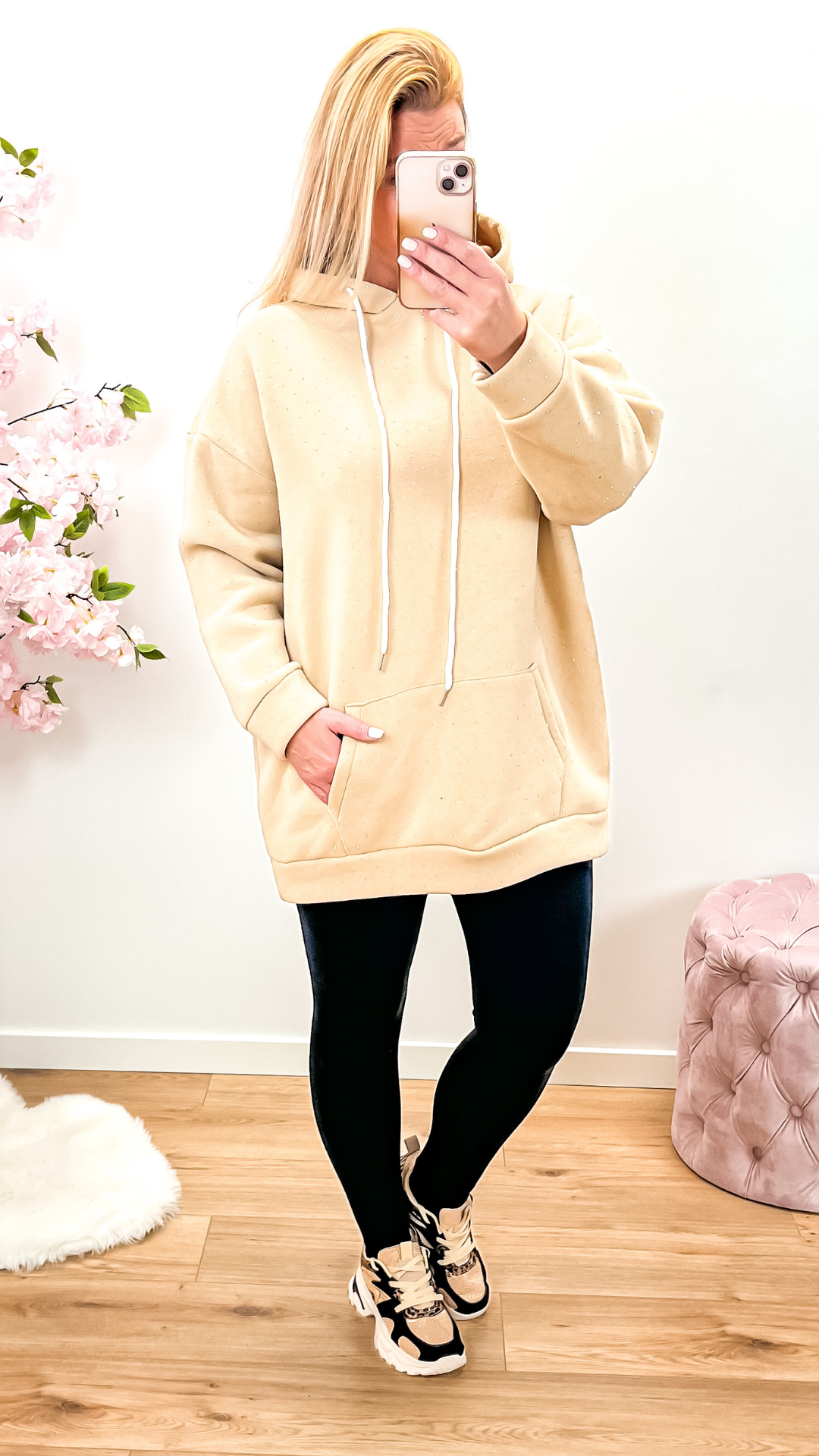 Hoodie Lesley beige