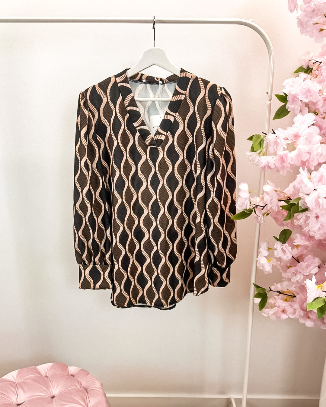 Top Elly bruin/zwart (tot 42/44)