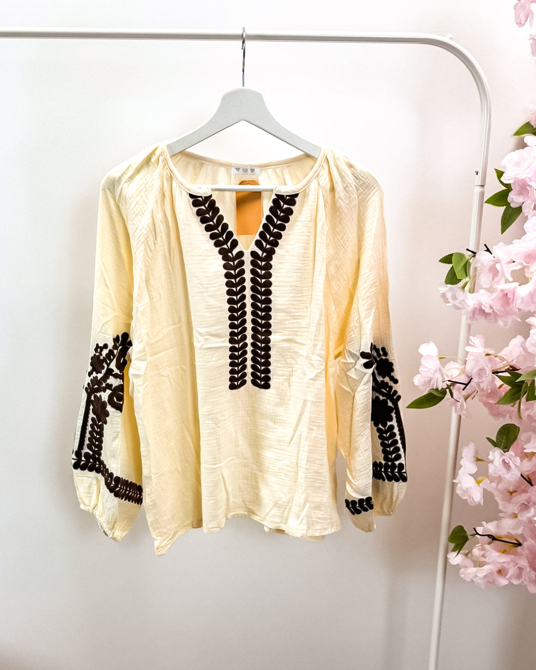 Top Emma crème/bruin (tot 44)