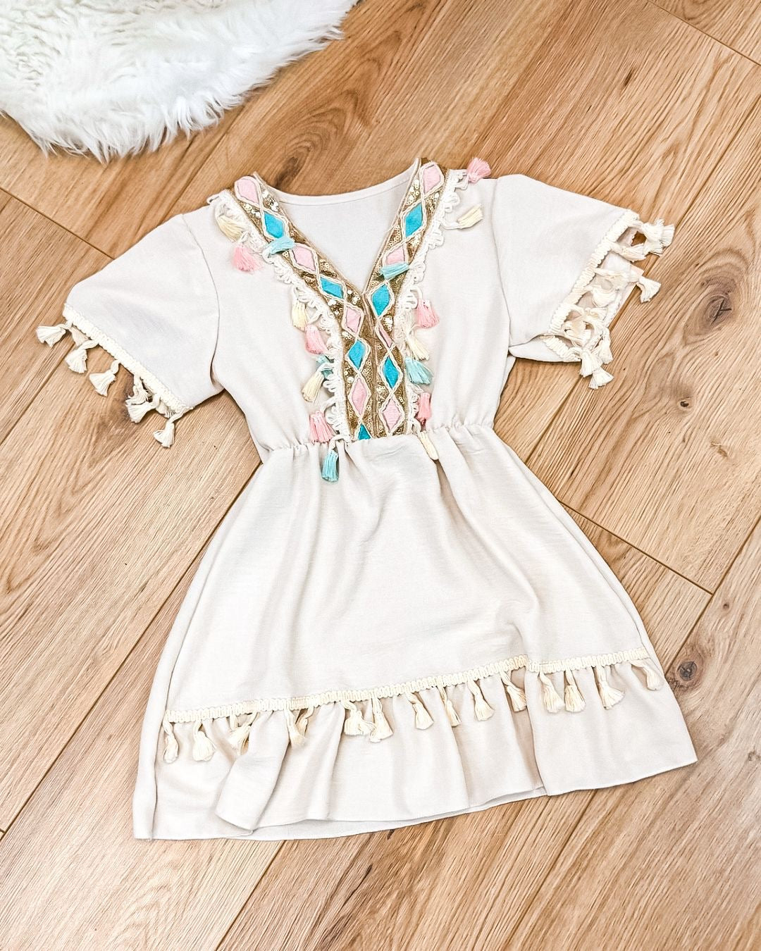 Kids jurk Ibiza beige