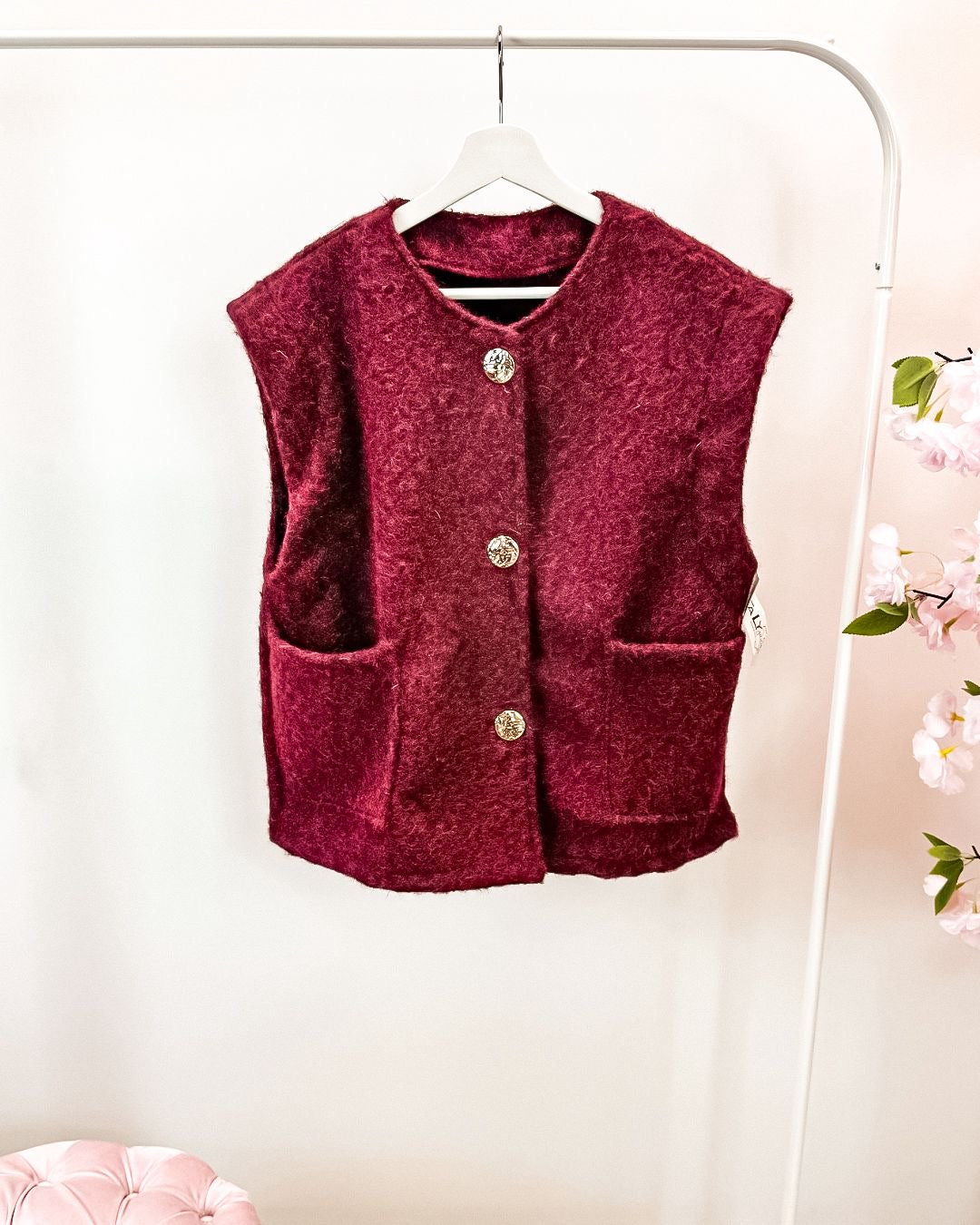 Gilet Moda bordeaux (tot 42/44)